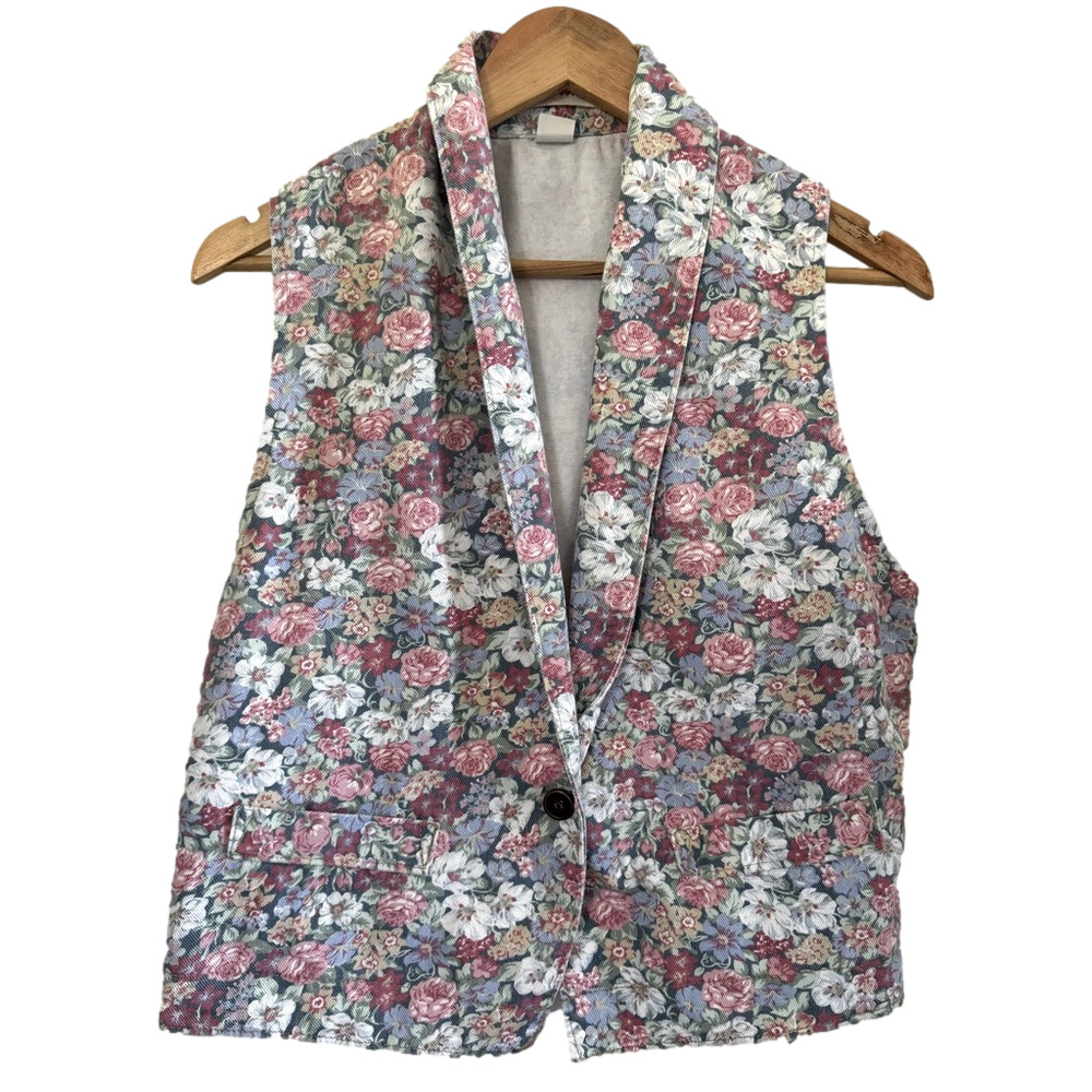 Gotcha Covered Vintage Floral Women's Vest Medium